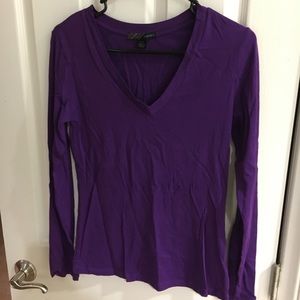 Forever 21 dark purple long sleeve stretch tshirt